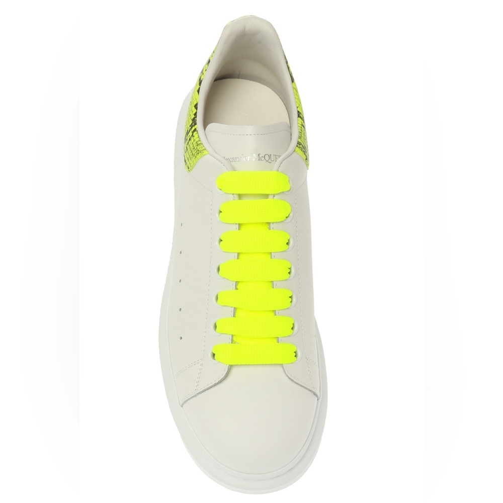 Women’s Sz 6 (Euro Sz 36) Alexander McQueen Sneakers In Neon Green Snake Skins